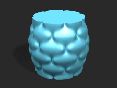 Cups and vases - bumpy surface 3D print model