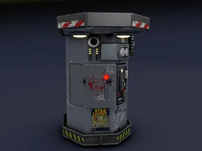 Futuristic Telephon Station 3D model