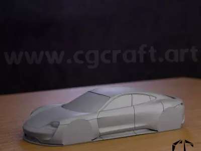 Porsche Mission E 2 versions 3D print model