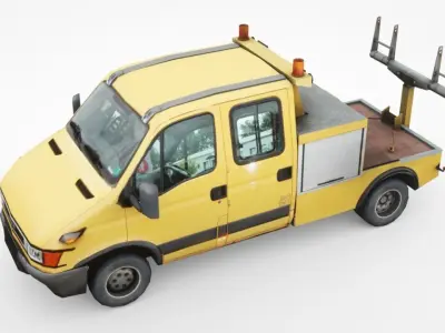 Iveco 50c13 Tow Truck Low-poly 3D model