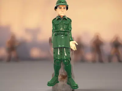 Military Soldier Green model pack Low-poly 3D model