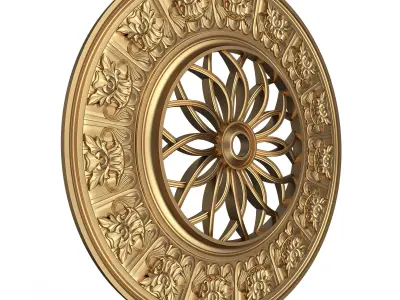 Ceiling Rosette 04 Low-poly 3D model