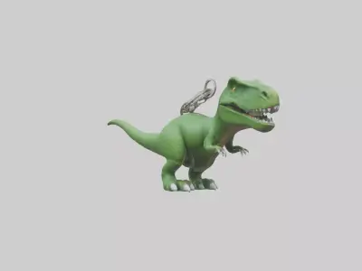 Dinosaur keychain model Low-poly 3D model