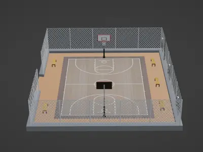 Basketball Stadium - Los Angeles Clippers Low-poly 3D model