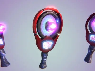Sci-Fi Rackets Pack Low-poly 3D model