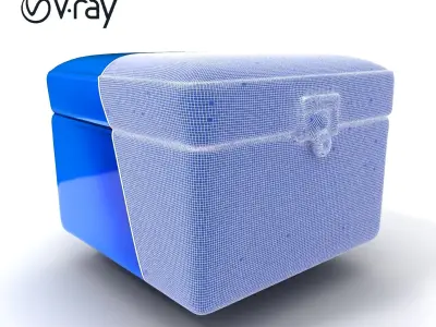 Luxury Velvet Jewelry Box Model Pack Low-poly 3D model