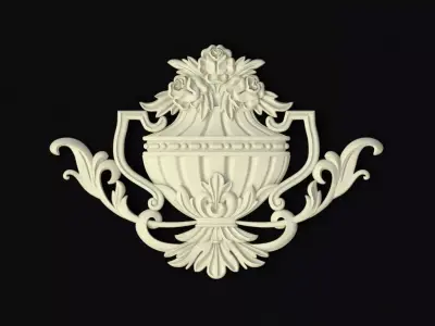 Central decor ornament for furniture 3D model 945