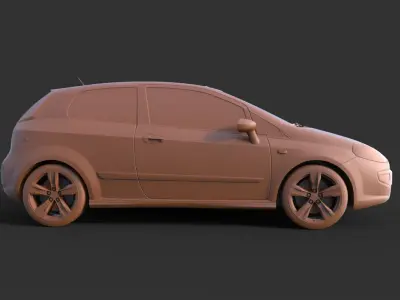 Fiat Punto 3D print model