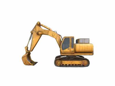 3d Model Dragline Excavator Heavy Construction Machinery 3D model