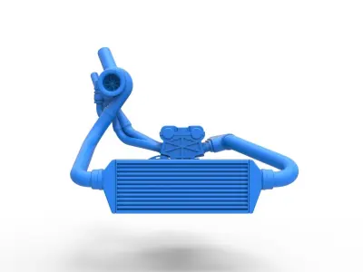 Engine of Uphill Sand Racing Dragster V2 Scale 1 to 25 3D print model