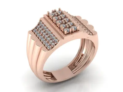 Jewelry Diamond Ring 3D Print Model 3D print model 24