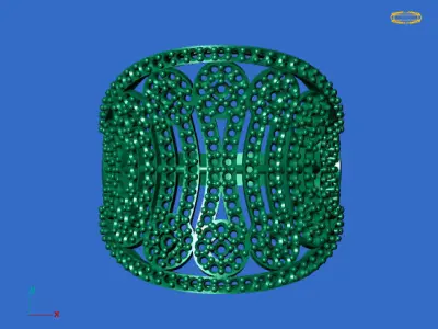 Women Stone Rings Diamond 3D print model 14
