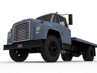 International Loadstar 1600 Flatbed Truck 1974 3D model