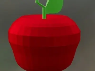 Apple Low Poly Free low-poly 3D model