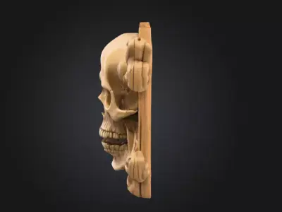 Skull and Crossbones Emblem Low-poly 3D model