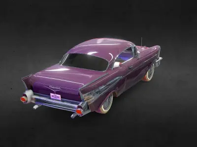 Chevrolet 1957 Lowpoly Low-poly 3D model
