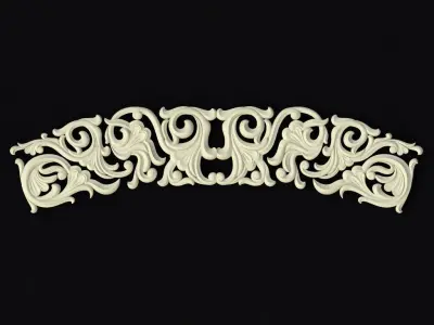 Central decor ornament for furniture 3D model 386