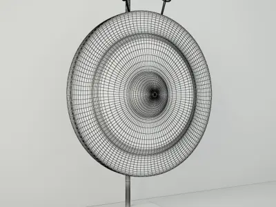 19th Century Laos Bronze Gong 5 3D model