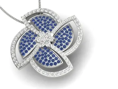 diamond pendant for women 3D print model