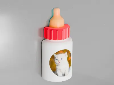Babys Bottle Magnet 3D print model