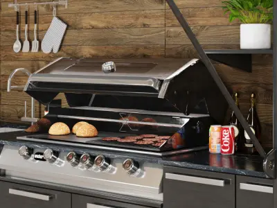 Outdoor Kitchen Shelter 3D model