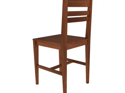 Chair wooden dining Free 3D model