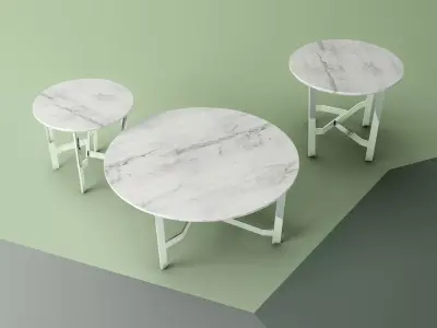 Quake round side table 3D model