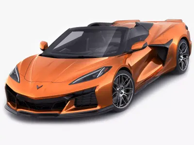 Corvette Z06 2023 convertible  C8 3D model