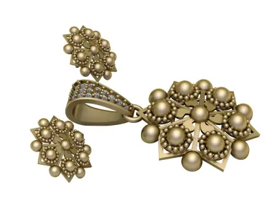 LOVE DESIGN GOLDEN LOCKET SET 3D PRINTABLE MODEL  3D print model