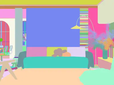 Modern residential indoor 3 d model 3D model