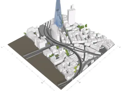 Free 3D Model of London - Sample of AccuCities Level 4 Model Free 3D model