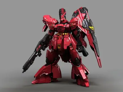 MOBILE SUIT GUNDAM MSN-04 SAZABI 3D model