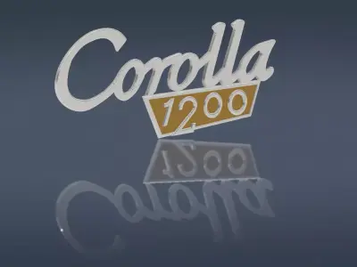 Toyota Corolla 1st gen KE10 1200 Emblem 3D print model