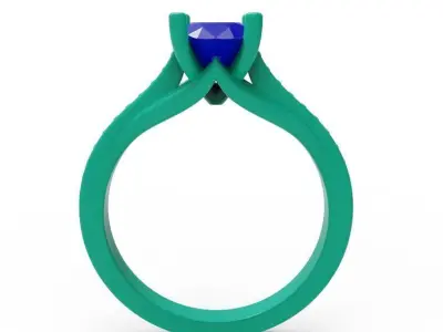 Engagement ring  16 3D print model