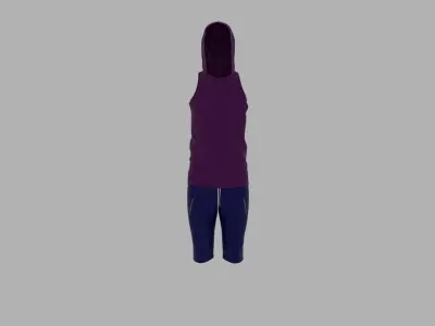 Sport Suit Low-poly 3D model 13