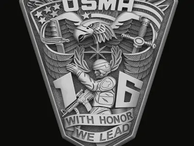 The bas-relief for the ring of the United States 2016 3D print model