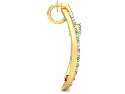 Solitaire Women Pendant 3dm STL OBJ FBX Renders Details 3D print model 84