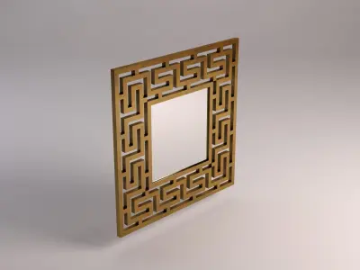 MIRROR---Square with labyrinth 3D model