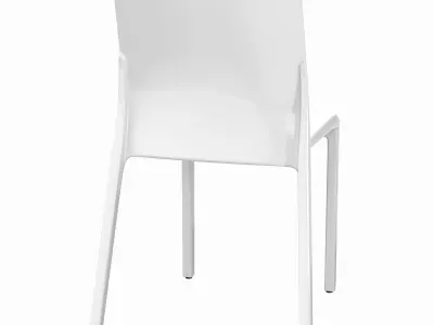 Nancy Chair - Colors Red - White - Black Low-poly 3D model