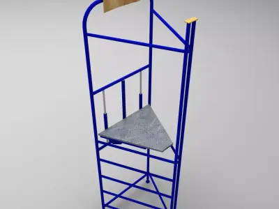 Judge sport stand referee low poly Low-poly 3D model