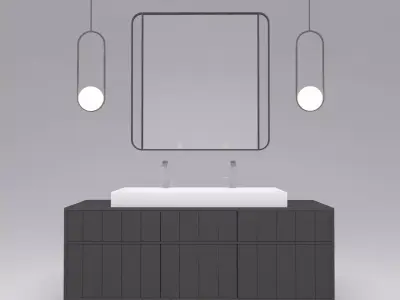 bathroom furniture Free low-poly 3D model