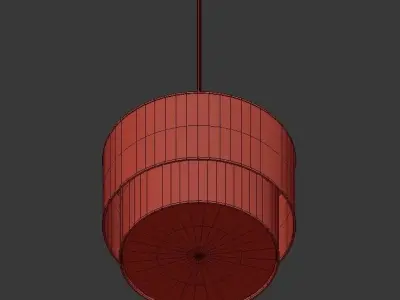RH TWO TIER ROUND Shade Linen 3D model