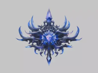Abstract Crystal Chaos Low-Poly Model Low-poly 3D model