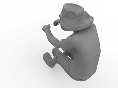 FREE STL The Rebel Driver figure cartoon style  Free 3D print model