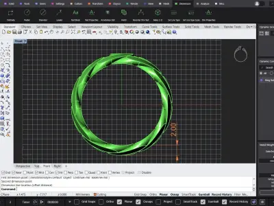Special 9 mm Cuban chain ring 3D print model