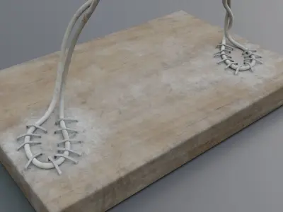 Sculpting Skeleton Low-poly 3D model