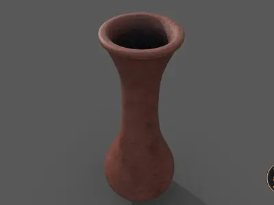 Earthenware Vase-Version 2 Low-poly 3D model
