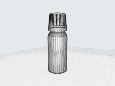 Essential Oil Bottle 10mL with Cardboard Tube 3D model