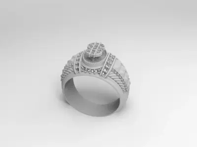anillo signo pesos  3D print model