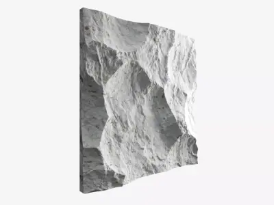 498-RockPanel sandstone wall art transparent 3D model